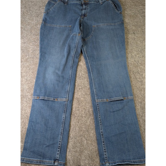 Carhartt Denim - Carhartt Rugged Flex Relaxed Fit Double Front Jeans Womens 18 Tall Blue NWT